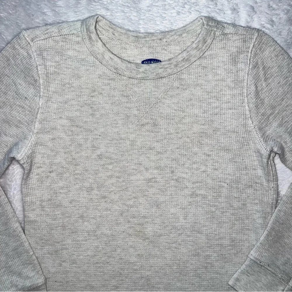 Old Navy Light Tan Kids Long Sleeve Tee - Picture 2 of 3
